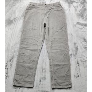 Eddie Bauer Pants Womens 18W Gray Corduroy Natural Fit Straight Leg Stretch